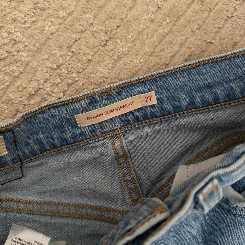 Levi’s 70s High Slim Straight Jeans Light Wash Size 27 - Picture 7 of 12